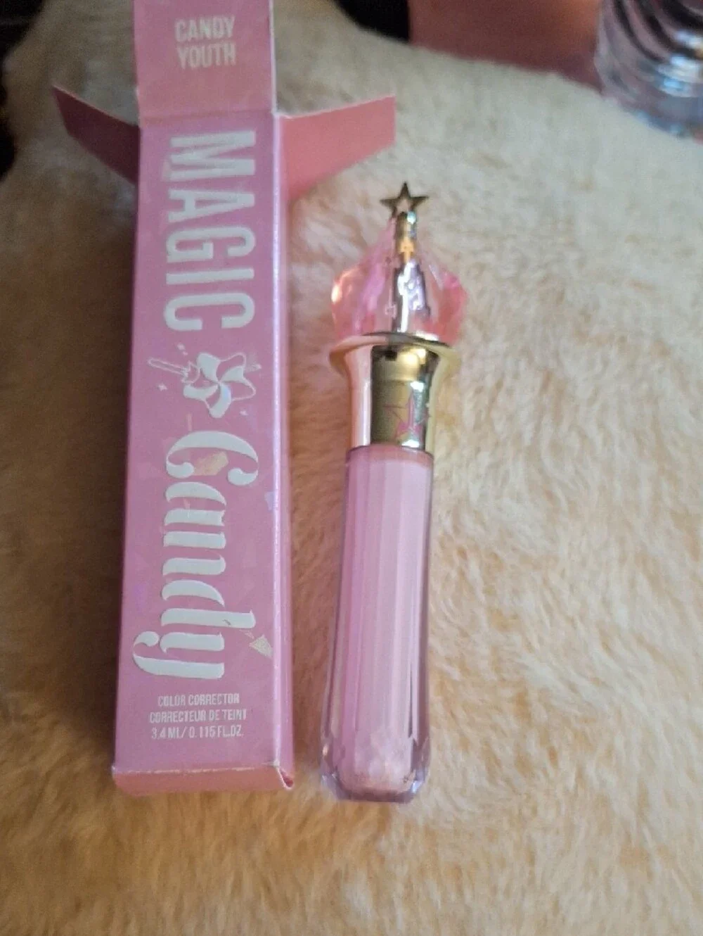 Pink- Jeffree Star Magic Candy Color Corrector - Pink Packaging With Gold Accent